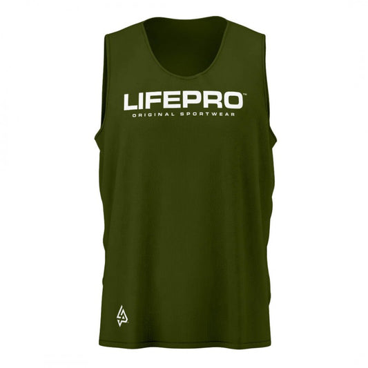 Life Pro Technical Sleeveless T-Shirt Green Army